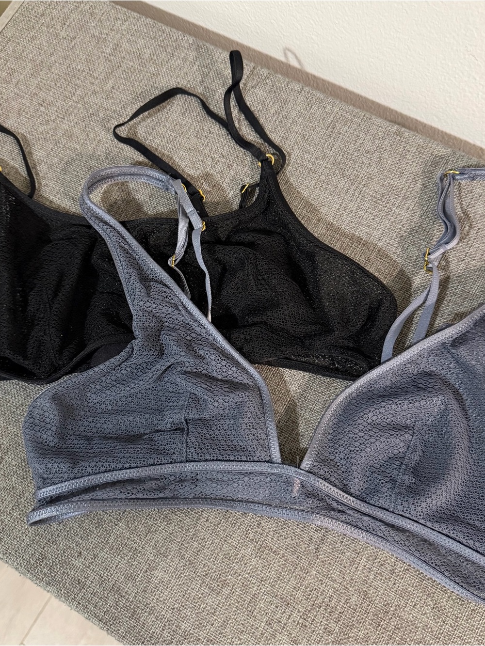 Victoria's Secret Mesh Bralettes - Black & Gray